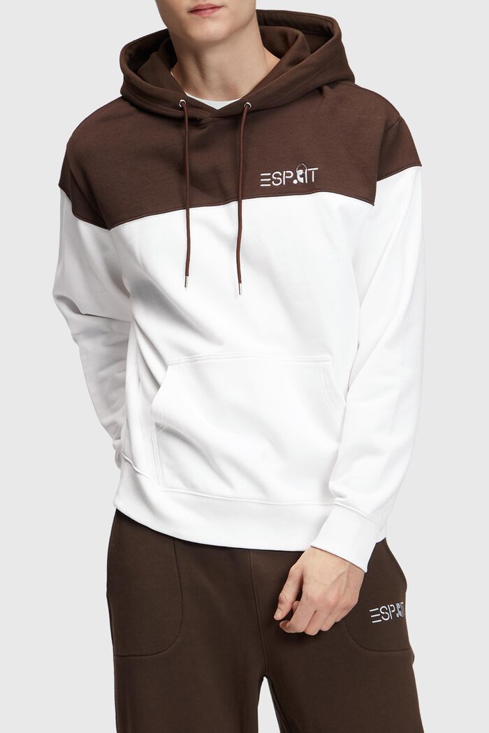 Colour block hoodie, WHITE, detail image number 0