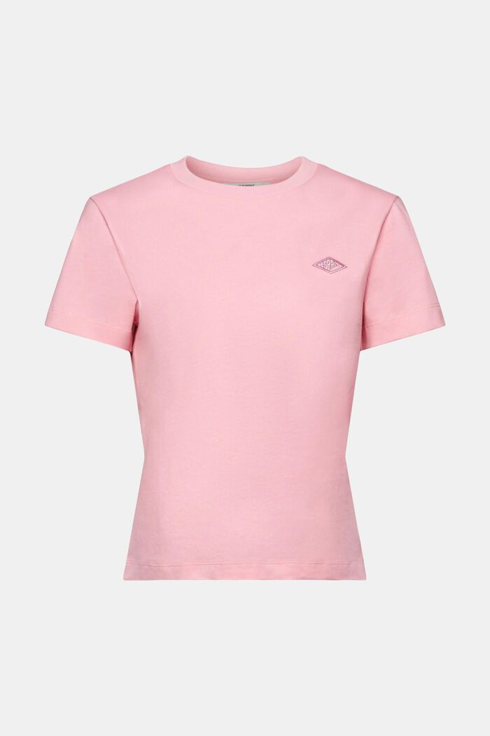 刺繡LOGO標誌棉質T恤, 粉紅色, detail image number 6