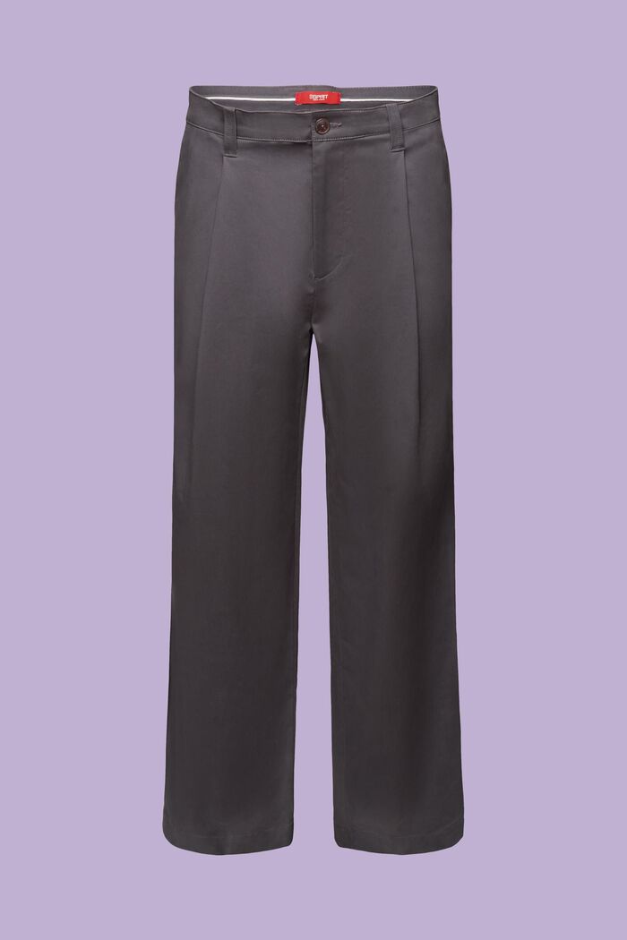 Wide Leg Chino Pants, 深灰色, detail image number 7