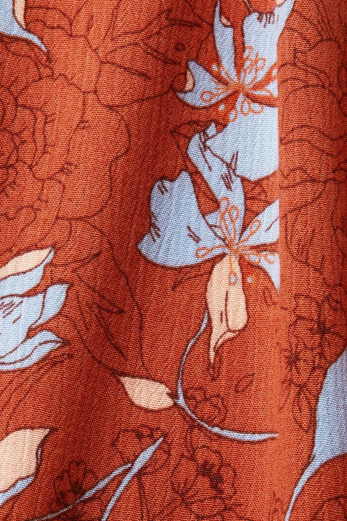 印花中長款連身裙, 珊瑚色, detail image number 6