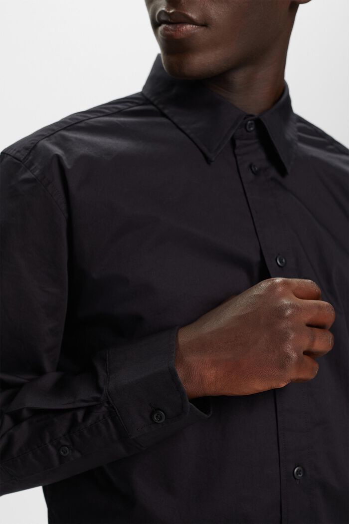 標準版型恤衫, 黑色, detail image number 1