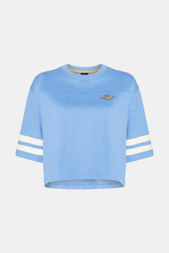 短款Varsity學院風LOGO橄欖球T恤, 淺藍色, detail image number 6