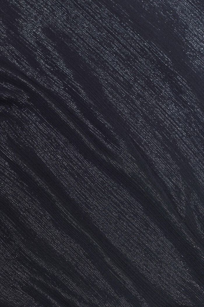 金屬光感雪紡女衫, 黑色, detail image number 1