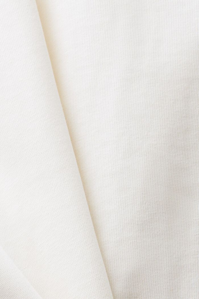 100%純棉厚平織布LOGO標誌T恤, 白色, detail image number 6