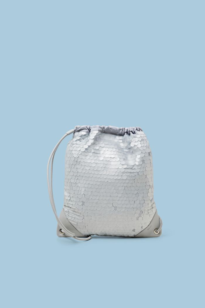 Sequined Locker Bag, 銀色, detail image number 0