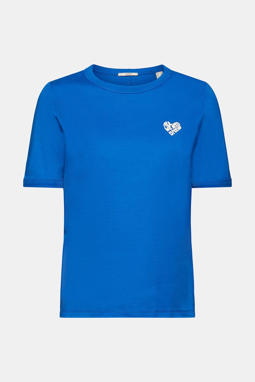 Cotton t-shirt with heart-shaped logo