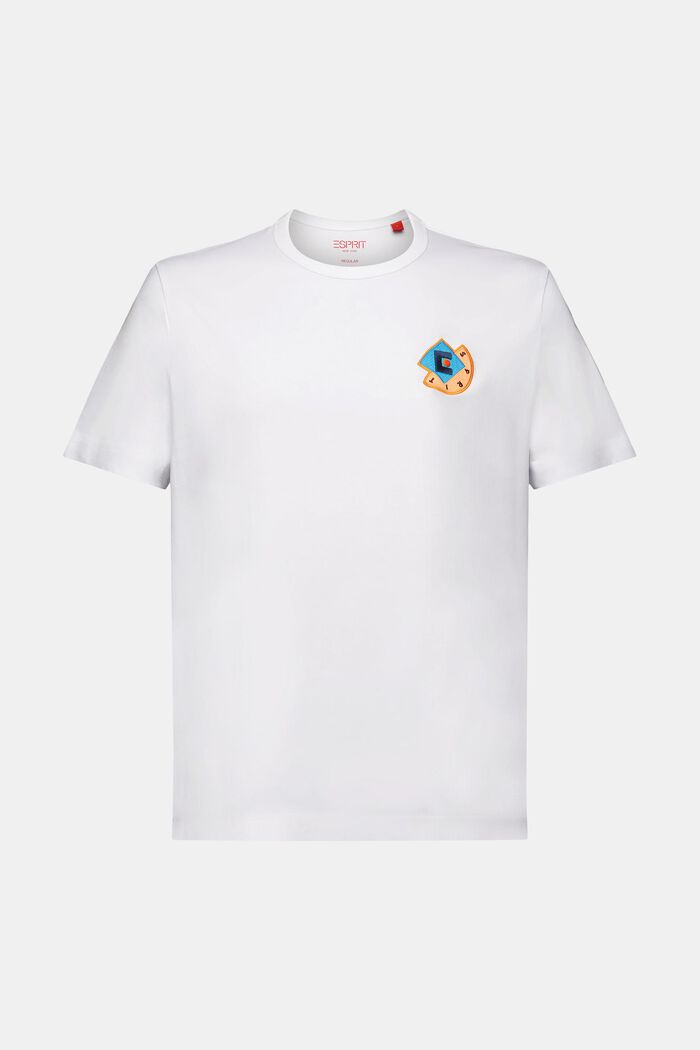 圖案式LOGO標誌T恤, 白色, detail image number 7