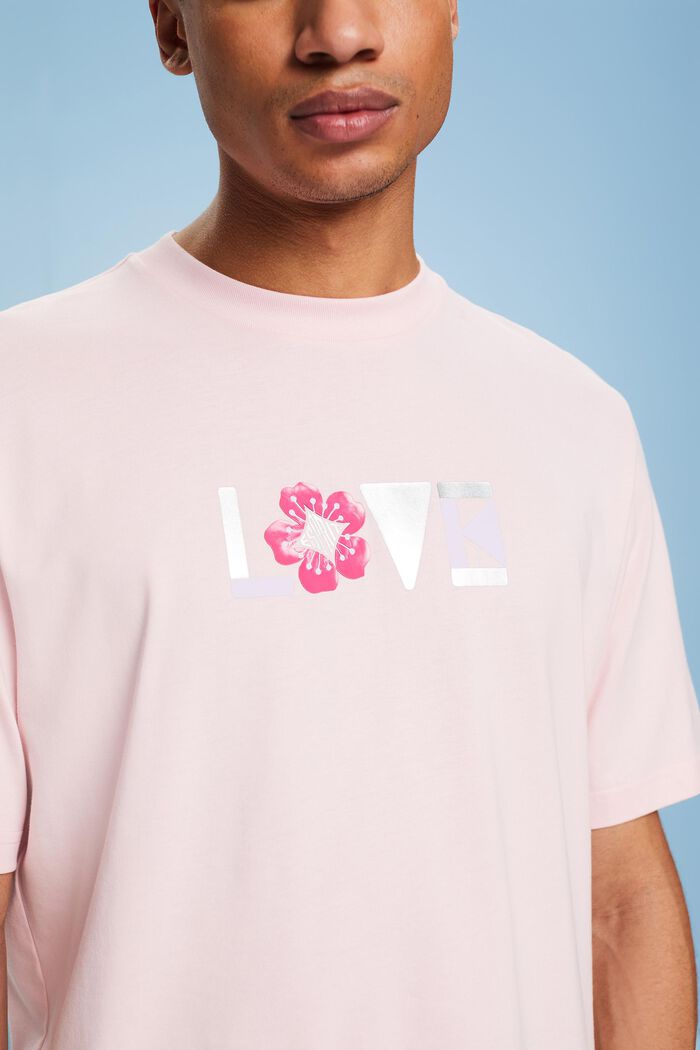 印花比馬棉T恤, 淺粉紅色, detail image number 3