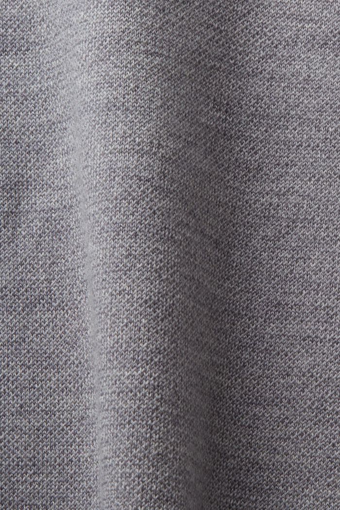 Wool-Blend Crewneck Sweater, LIGHT GREY, detail image number 5