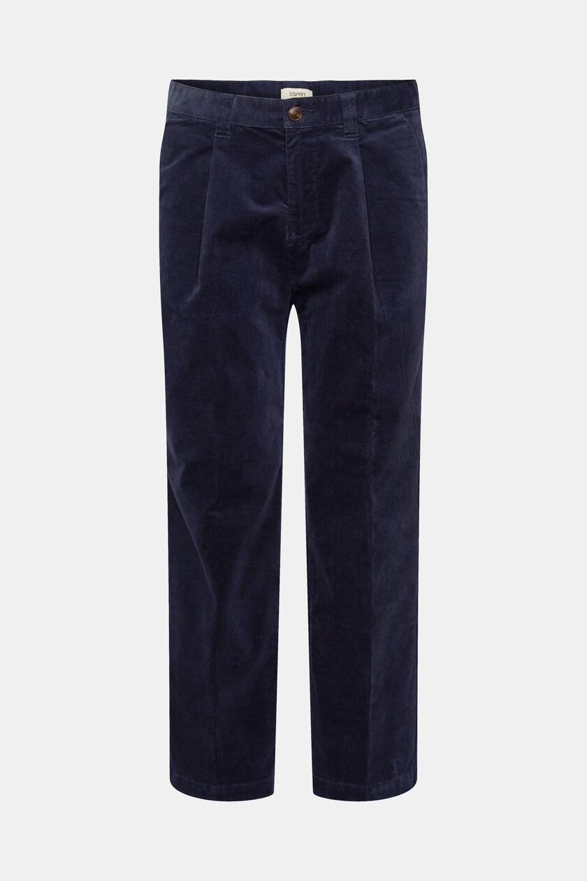 Wide fit corduroy trousers