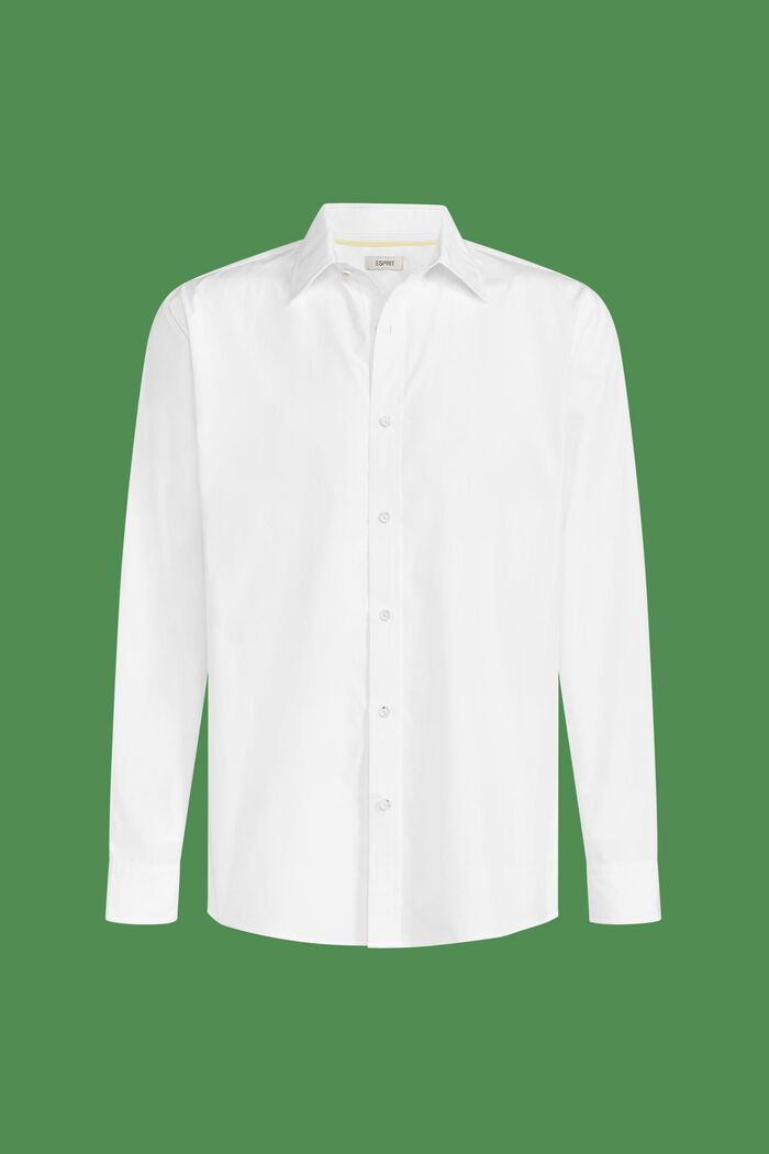‌棉質府綢恤衫, 白色, detail image number 6