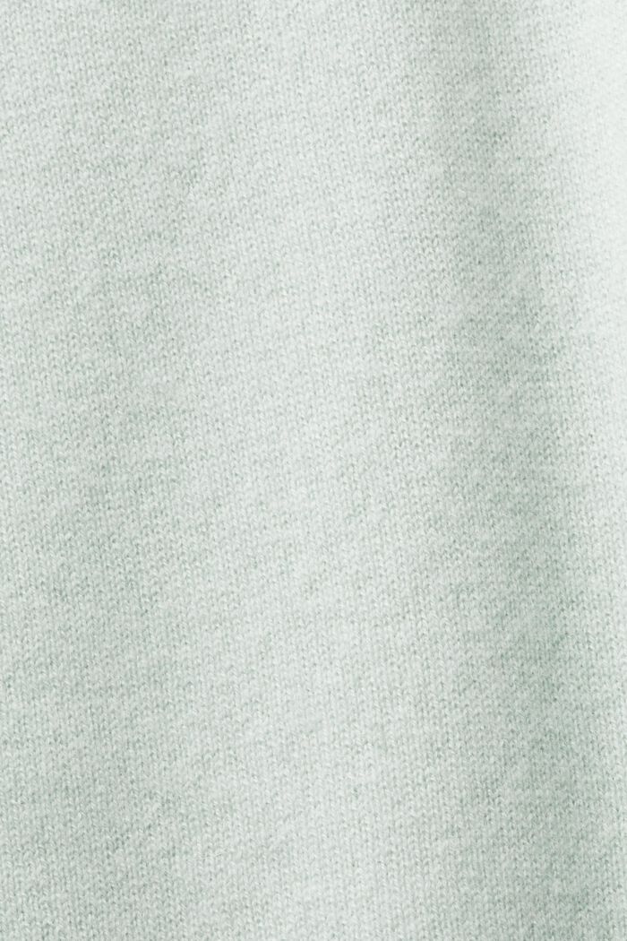 Cashmere Short-Sleeve Sweater, LIGHT GREEN, detail image number 5