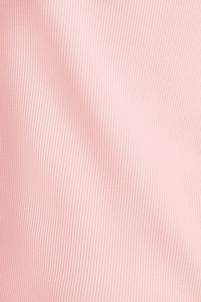 ‌羅紋有機棉背心, 淺粉紅色, detail image number 4