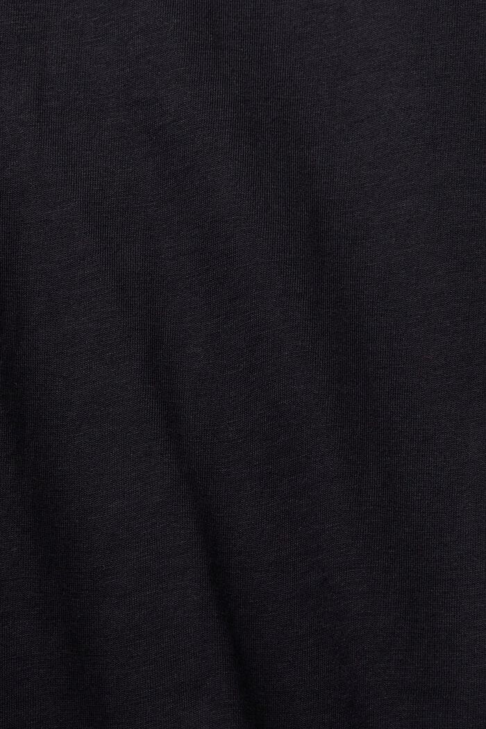 棉質圓領 T 恤, 黑色, detail image number 5