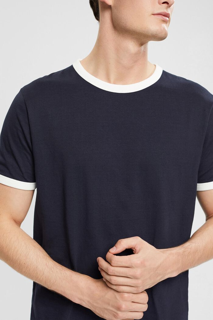 針織 T 恤, 海軍藍, detail image number 0