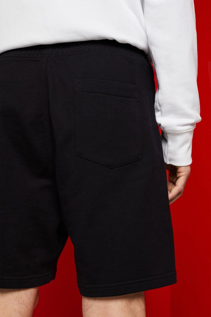 純棉運動短褲, 黑色, detail image number 2