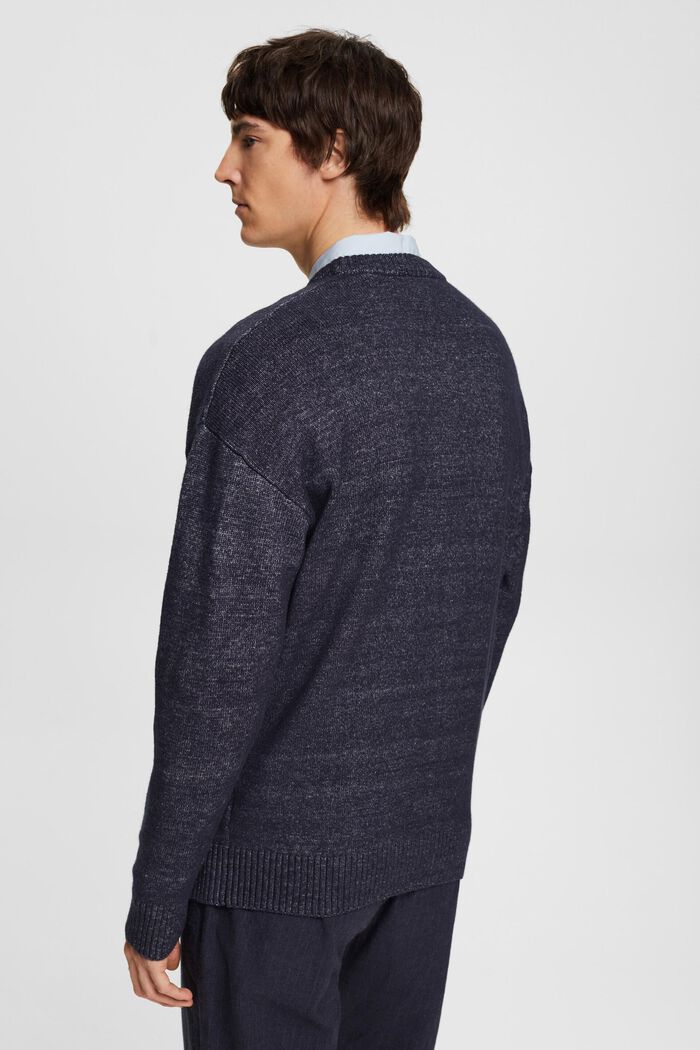 Crewneck Sweater, NAVY, detail image number 3