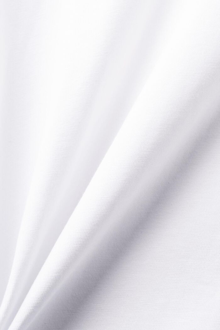LOGO標誌棉質T恤, 白色, detail image number 6