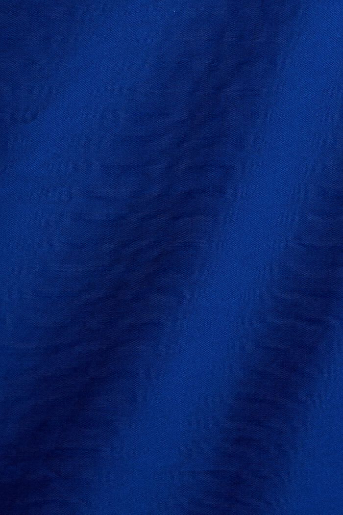100%純棉恤衫式迷你連身裙, 深藍色, detail image number 4