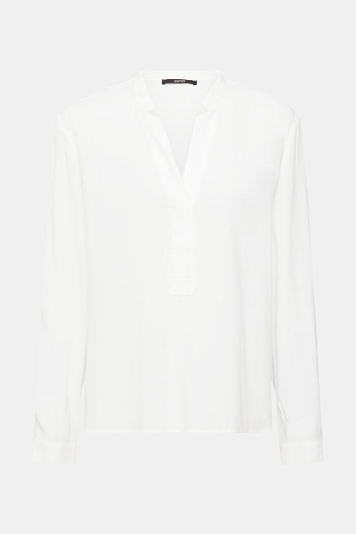 V-neck blouse, LENZING™ ECOVERO™, OFF WHITE, detail image number 2