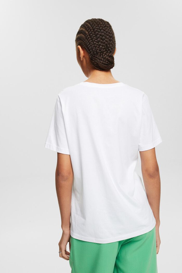 以 100% 有機棉製成的基本款 T 恤, 白色, detail image number 3
