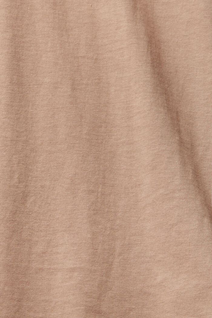 棉質圓領 T 恤, 灰褐色, detail image number 4