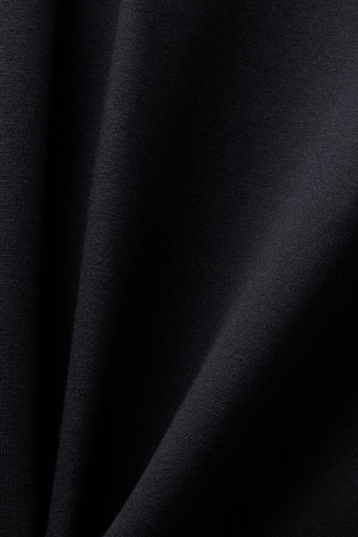 LOGO標誌棉質T恤, 黑色, detail image number 5