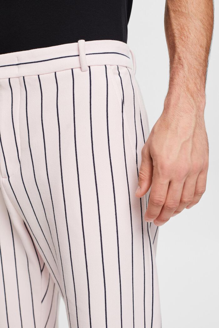 Cotton Pique Pinstripe Suit Pants, LIGHT PINK, detail image number 3