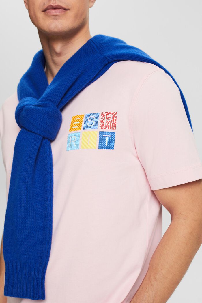 LOGO標誌圖案圓領T恤, 淺粉紅色, detail image number 2