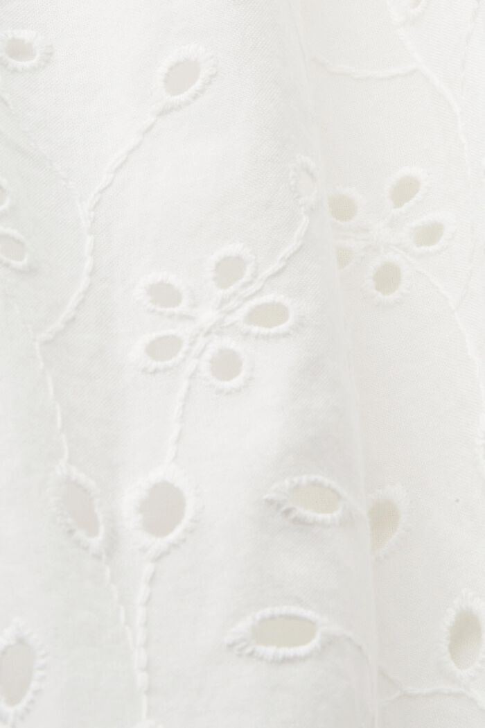 棉質蕾絲連衣裙, 白色, detail image number 4