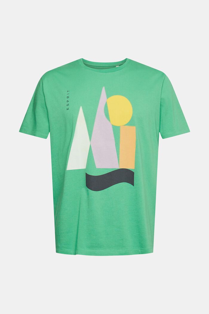 Jersey T-shirt with a print, GREEN, detail image number 2
