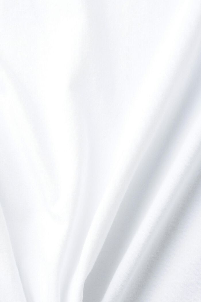 Retro Logo Cotton T-Shirt, WHITE, detail image number 4
