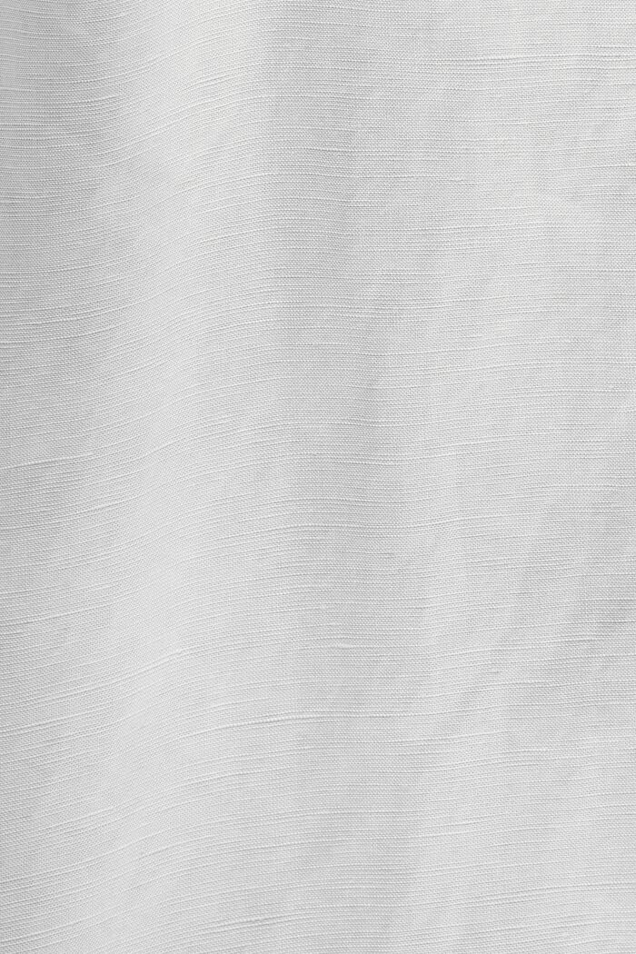 ‌亞麻混紡短袖恤衫, 淺灰色, detail image number 4