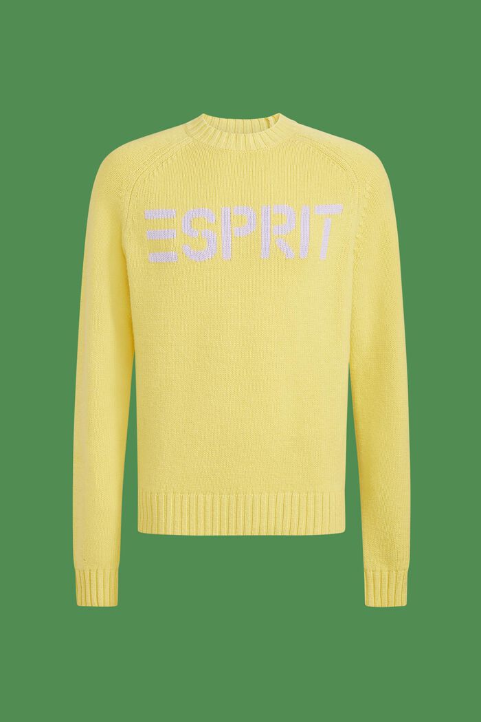 Chunk Knit Wool-Cashmere Sweater, PASTEL YELLOW, detail image number 6
