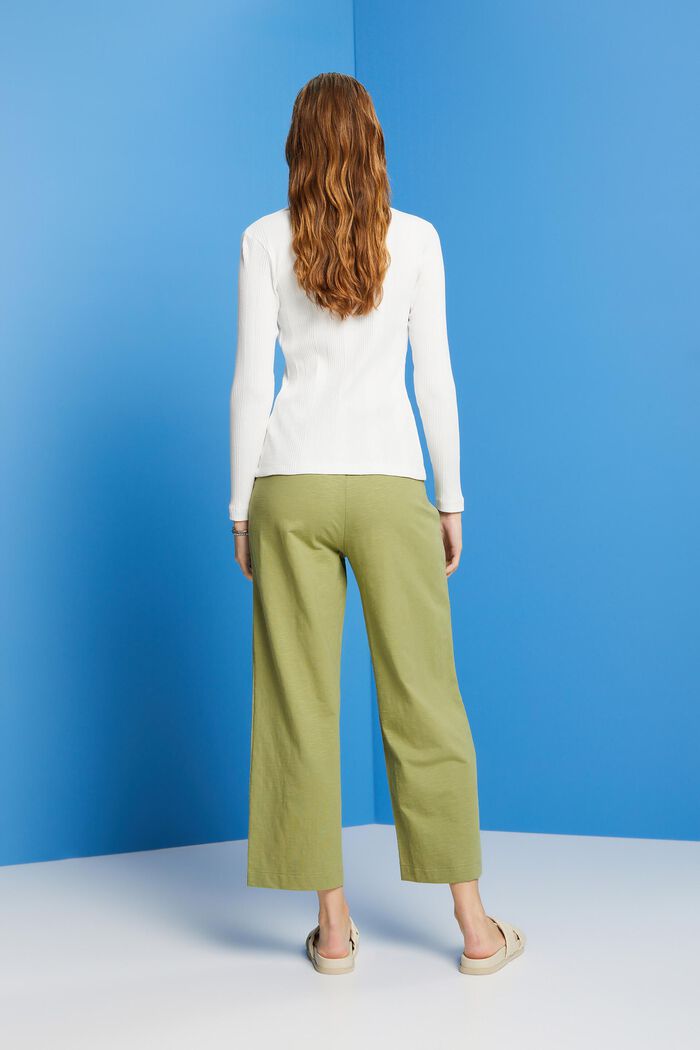 100%純棉平織布裙褲, 綠色, detail image number 3