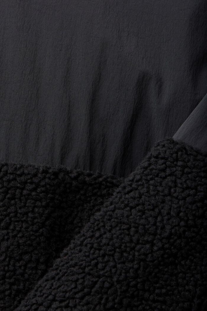 混合材料短款外套, 黑色, detail image number 5