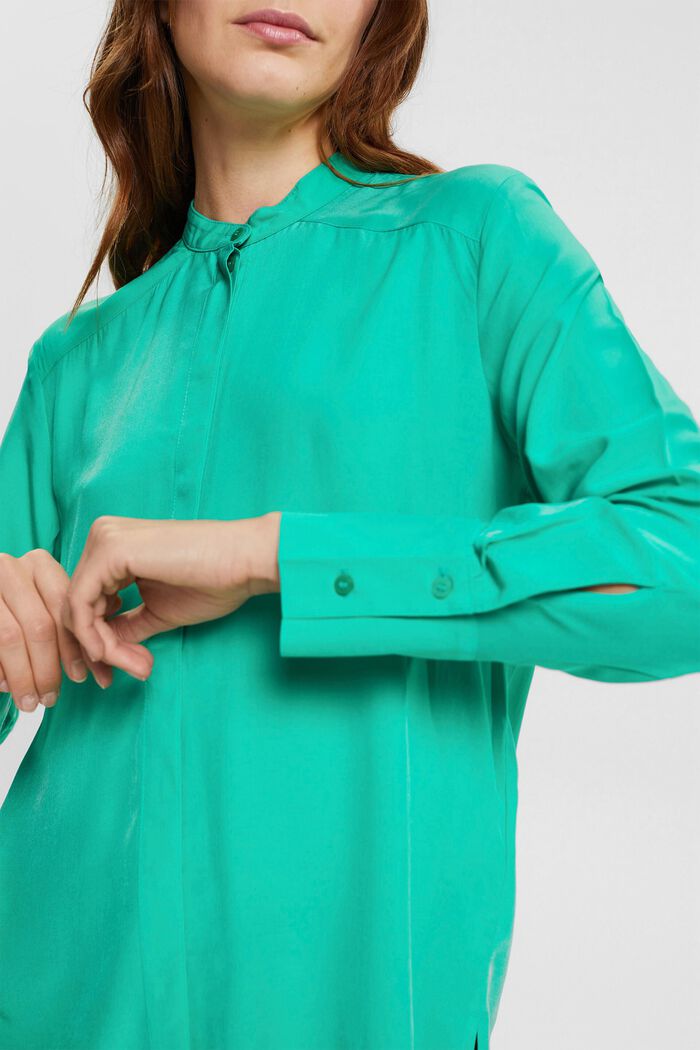 立領女衫, 淺綠色, detail image number 0
