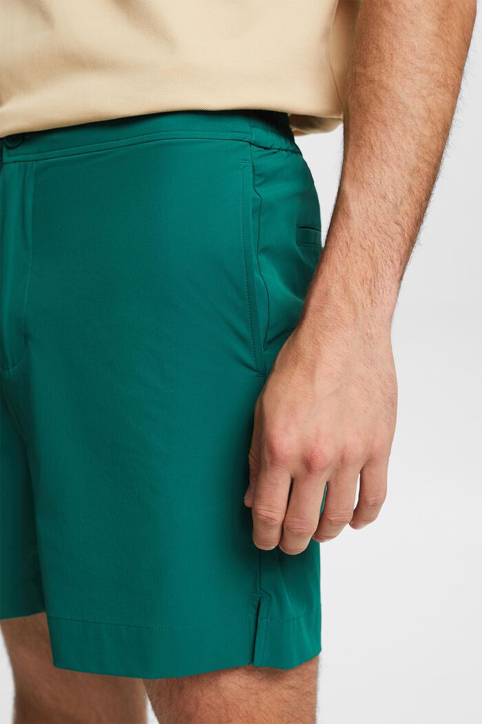 Stretch-Poplin Shorts, EMERALD GREEN, detail image number 4