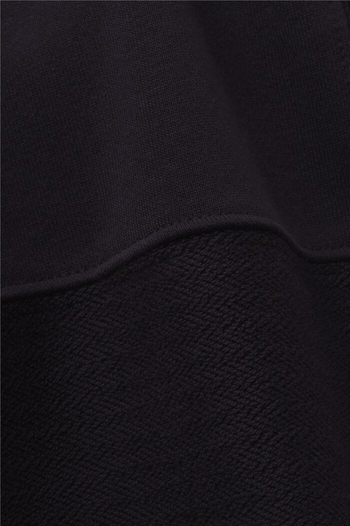短款拼接圖案連帽衫, 黑色, detail image number 4