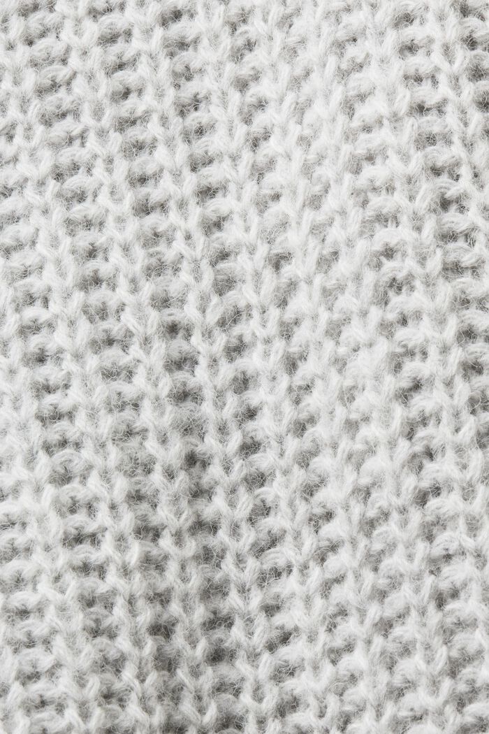 Rib Knit Sweater, LIGHT GREY, detail image number 5