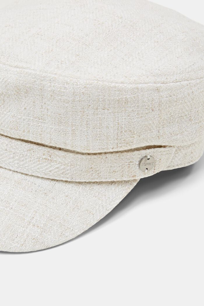 ‌結構感軍帽, 白色, detail image number 1