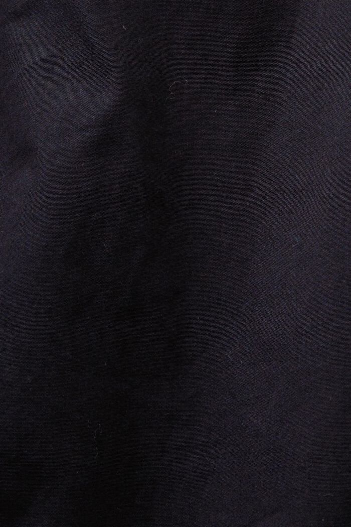 純棉工裝風恤衫, 黑色, detail image number 4