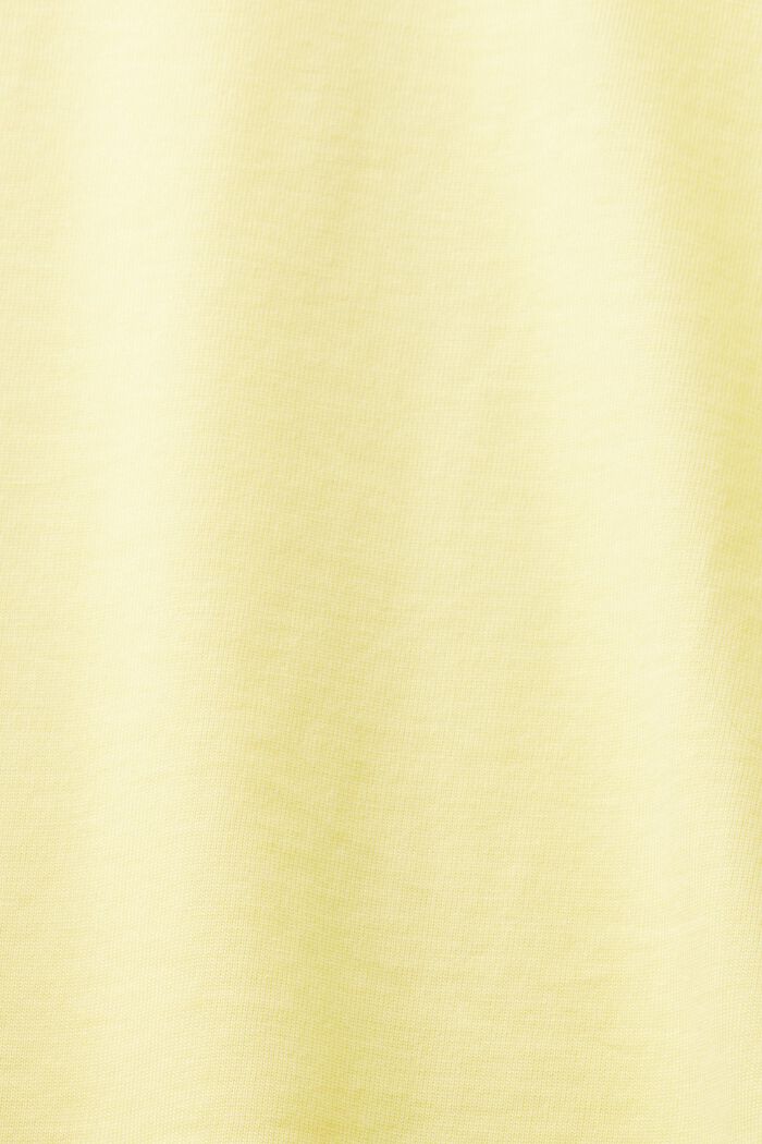 印花比馬棉T恤, 淺黃色, detail image number 7