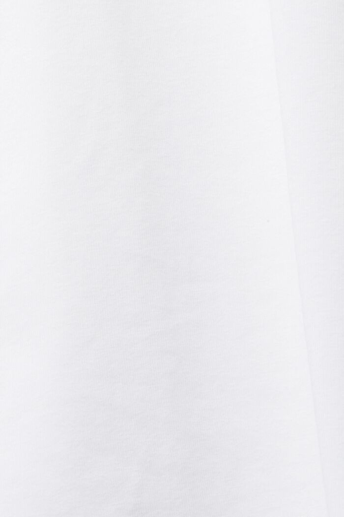 Cropped t-shirt with glitter band, WHITE, detail image number 4