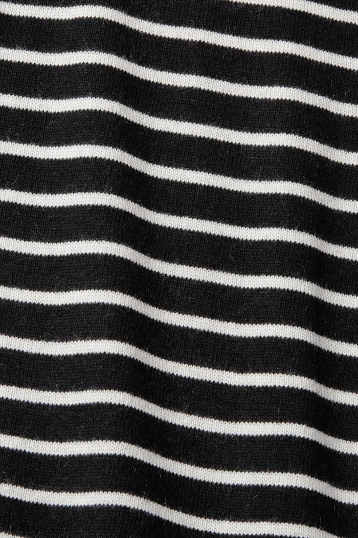 雙色調羊毛混紡連身裙，LENZING™ ECOVERO™, 黑色, detail image number 4
