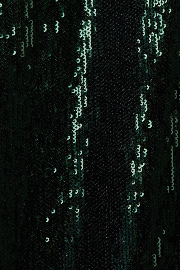 Sequined Satin Pants, EMERALD GREEN, detail image number 6