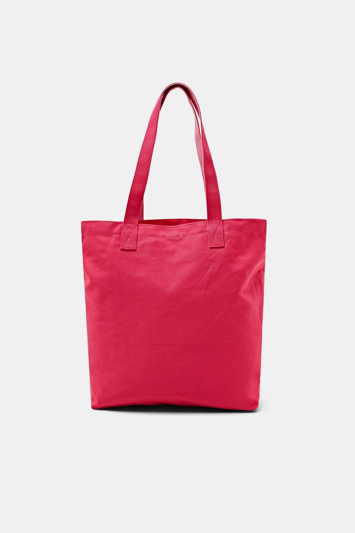 Logo Canvas Tote Bag, PINK FUCHSIA, detail image number 3