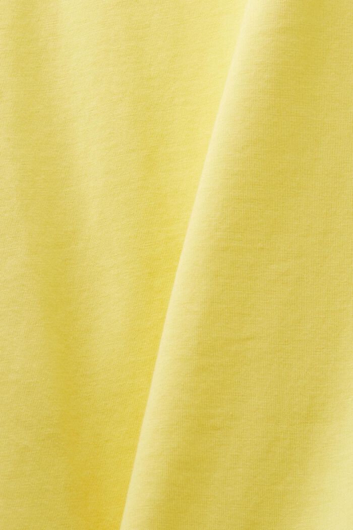 棉質 T 恤, 淺黃色, detail image number 6