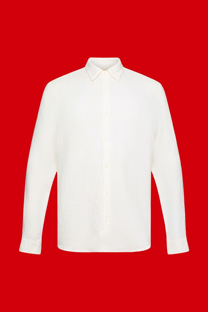 再生棉質平紋細布恤衫, 白色, detail image number 7