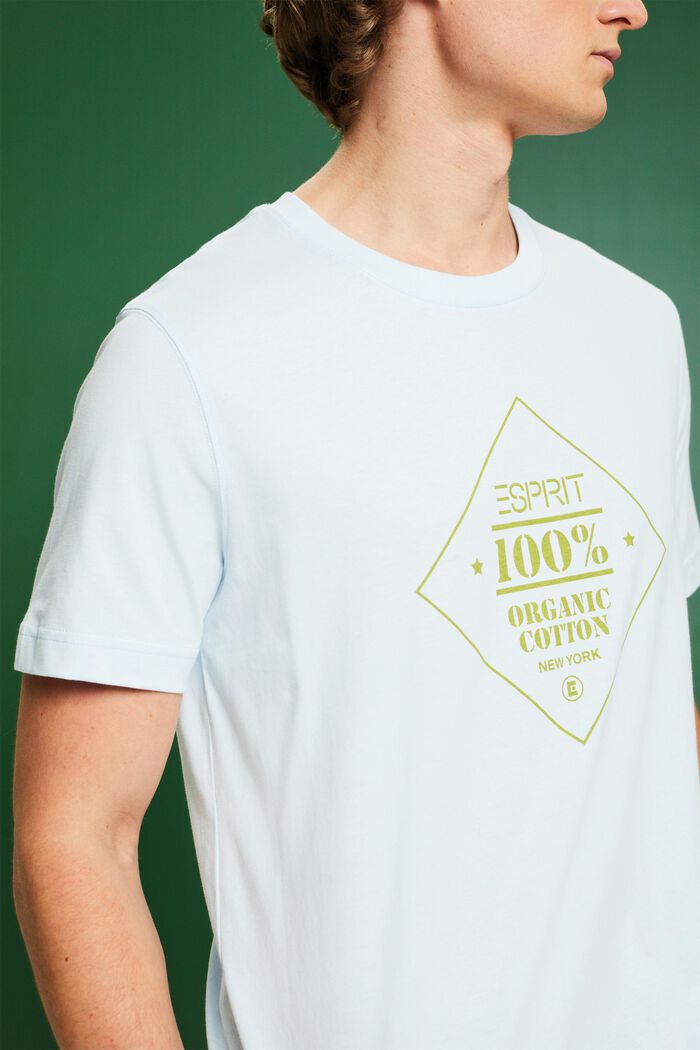 LOGO標誌印花棉質T恤, 淺藍色, detail image number 3